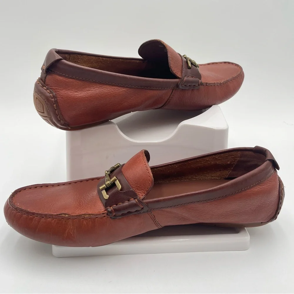 Mens Cole Haan Leather Driving Loafer Brown 8.5 Classic Casual Preppy Bit